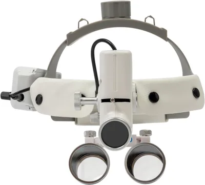 Image de Loupes, grossissement 3,5x, luminosité réglable, source de lumière LED, capacité de la batterie 3200 mAh, bandeau réglable de 45 à 60 cm