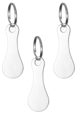 Produktbild von 3 Stück Einkaufswagenlöser,Edelstahl Einkaufswagenchip,Abnehmbarer Einkaufschip Schlüsselanhänger,Gadget Praktisch für Einkaufswagen