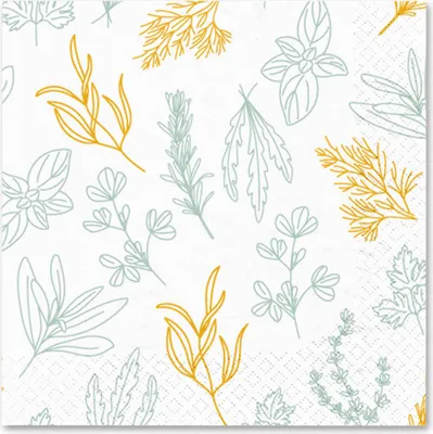 Image de 20 serviettes en papier 33 x 33 cm Aromates