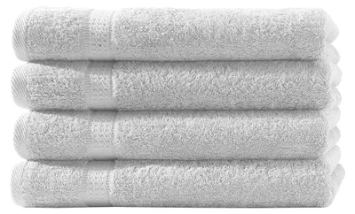 Produktbild von 4er Set Frottee Gästetücher Elegance 30x50 cm 100% Baumwolle 500 gsm Gästetuch weiß