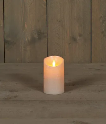 Productafbeelding van Kaars Parel Wax Rustiek Bewegende Vlam 7,5X12,5Cm 3Xaaa/Timer Anna's Collection