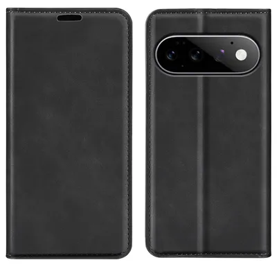 Produktbild von MobyDefend Hülle für Google Pixel 11 Pro - Premium Klapphülle mit Kartenfächern und Standfunktion – Magnetverschluss - Schwarz