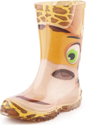 Produktbild von Ladeheid Kinder Mädchen Jungen PVC Gummistiefel Regenstiefel KL003BW (Orange/Giraffe, 23/24 EU)
