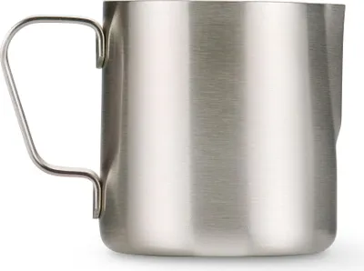 Produktbild von Tchibo Espresso Kännchen 80ml, Barista Gießer für Espresso und Sahne, Kanne für zwei Tassen, perfekt für Latte Macchiato Zubereitung, Siebträgerzubehör, Edelstahl, silber