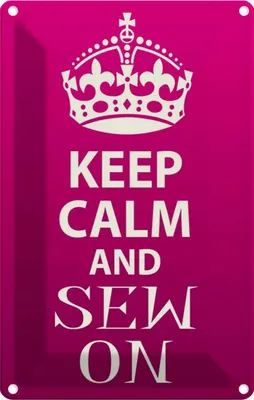 Produktbild von vianmo Blechschild 30x20 cm Keep Calm and sew on Yoga