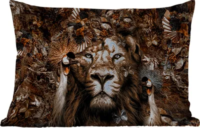 Produktbild von MuchoWow® Outdoor Kissen - Collage - Tiere - Luxus - 50x30 cm - Wetterfest - Lounge Kissen - Sofa kissen - Wohnzimmer Dekoration