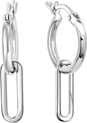 Produktbild von V Creolen 925/- Sterling Silber 2,4cm weiß 271210325R