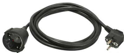 Produktbild von as-Schwabe 60362 PVC-Verlängerung 25m, schwarz, Stecker u. Kupplung