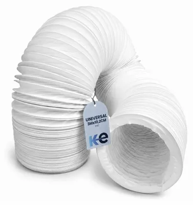 Abluftschlauch für Trockner, 3 m, Ø 102 mm, PVC mit Stahldraht