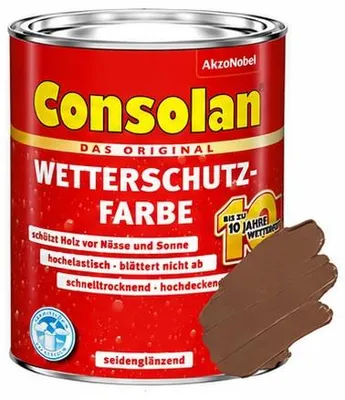 Produktbild von Consolan Wetterschutz-Farbe 0,75 L rehbraun