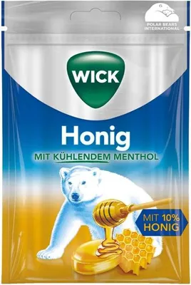 Produktbild von Wick Honig Hustenbonbon mit Menthol 72 g