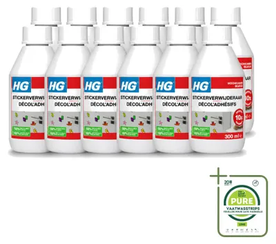 Produktbild von 12 x HG Stickerentferner - zum Entfernen von Aufklebern und Kleberesten - 300 ml - Großpackung - 12 Stücke