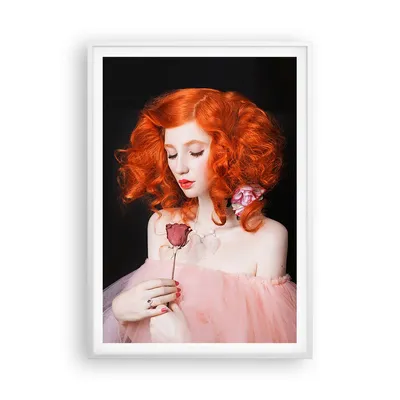 Produktbild von Gerahmtes Poster - Weißer Rahmen - Erz Frau Rose - 70x100 cm - Wand Bild - Wanddeko - Wandbilder - Kunstposter - Wandposter - Bilderrahmen - Bilder - Kunstdruck - Wanddekoration - P2WPA70x100-4369