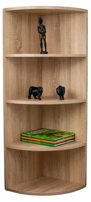 Produktbild von Coemo Eckregal Corner 120 aus Holz 4 Etagen Natur Sonoma