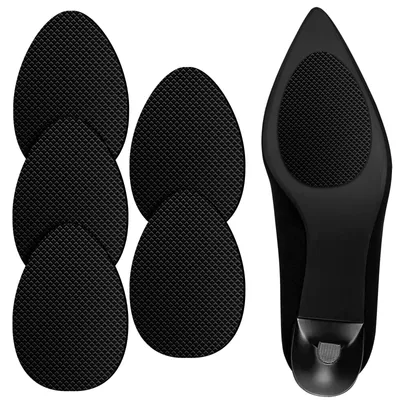 Productafbeelding van Hakbeschermers - Antislip - Zwart - 5 stuks - Zelfklevend rubber voor schoenen en laarzen