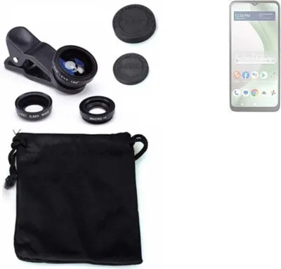 Produktbild von K-S-Trade Smartphone Kamera Linsen Set Kompatibel mit BLU View 5 3in1 Clip-On Kamera Adapter Macro Weitwinkel FishEye Fischauge Objektiv Linse
