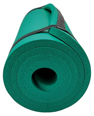 Produktbild von Yogamatte Fitnessmatte extra dick 1,5 cm rutschfest Gymnastikmatte 180x60 cm | Pilates Matte Trainingsmatte Sportmatte Bodenmatte Workout | gepolstert Yoga Fitness Gym Zuhause, Farbe:dunkelgrün