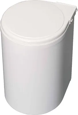 Image de Poubelle de recyclage à fixation sur porte et conteneur de 13L, Plastique blanc