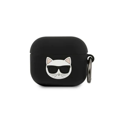 Produktbild von Karl Lagerfeld Apple Tasche KLACA3SILCHBK AirPods 3 Hlle schwarz/schwarz Silikon Choupette