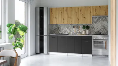 Obrázek produktu pro Kuchyňská linka ALIMOS 240cm Dub artisan + grafit