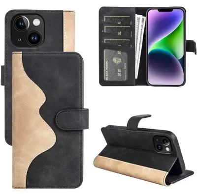 Obrázek produktu pro Pro Apple iPhone 15 Design Pouzdro na mobilní telefon Black Case Umělá kůže Pouzdro Cover