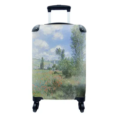 Obrázek produktu pro Kufr Příruční zavazadlo na kolečkách Malý cestovní kufr na 4 kolečkách Pohled na Vétheuil - Obrazy, Claude Monet - Velikost kabiny < 55x40x23 cm a