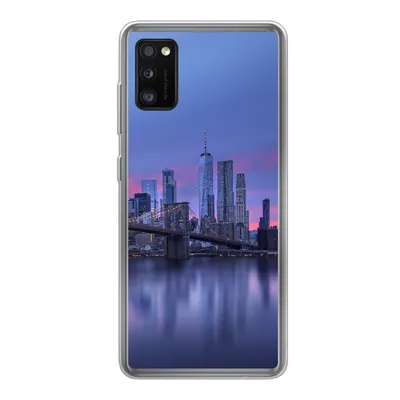 Produktbild von MuchoWow® Handyhülle Schutzhülle Hülle für Samsung Galaxy A41 New York - Wasser - Brücke Silikon Softcase Handy Hülle - Mobiltelefon