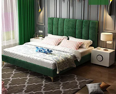 Immagine prodotto di Letto imbottito design letti matrimoniali hotel matrimonio camera da letto in pelle 180x200cm