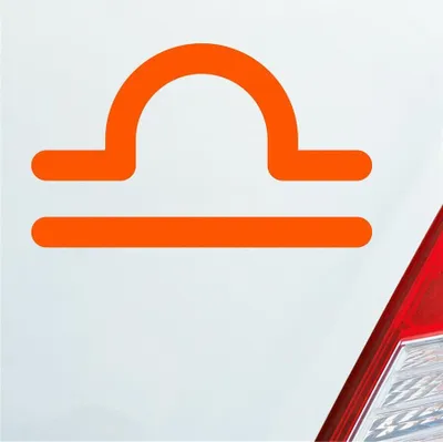 Produktbild von Auto Aufkleber Libra Waage Sternzeichen Sterne Horoskop 16x10 cm Orange Sticker Heckscheibenaufkleber