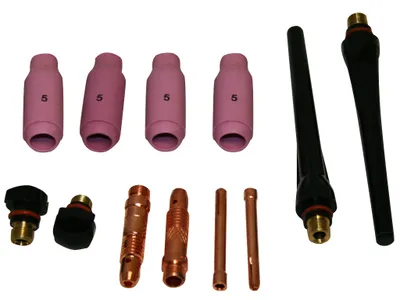 Immagine prodotto di Varan Motors - kittigWP17-5 Set di accessori per torce per saldatura TIG WP17, WP18, WP26, SR9, SR17, SR20, SR25, SR26