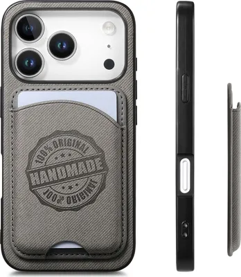 Immagine prodotto di INF Custodia Grigia inPoliuretanoPelle con Porta Carte Magnetica per iPhone 17 Pro