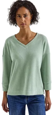 Produktbild von Street One Damen Kuscheliges V-Neck Shirt