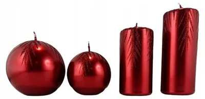 Produktbild von Adpal Walzenkerze 15 cm Glitzernde Zweige Metallic