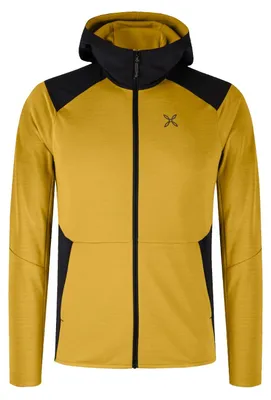 Produktbild von MONTURA Timeless Mix Maglia Herren Outdoor Sweatshirt Jacke mit Kapuze gelb M