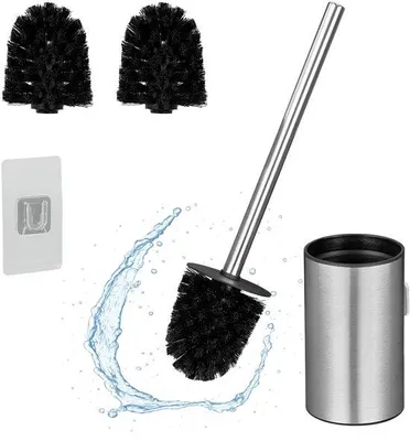 Produktbild von Toilettenbürste mit Halter und Klebestreifen - Silber