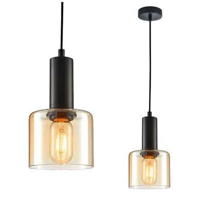 Obrázek produktu pro SANTIA PND-65342-1-BK+AMB Závěsná lampa Italux