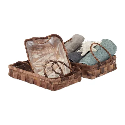 Produktbild von relaxdays Aufbewahrungskorb mit Henkel 3er Set