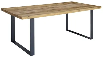 Image de MASSIVMOEBEL24 | Table à manger 160x90 Chênes sauvage et lombard huilé Bois naturel MONTREUX #113