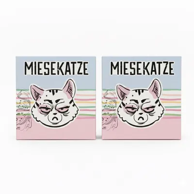 Produktbild von 2er Set Soundbox Miesekatze mit Bewegungsmelder Katze Motivbox Batteriebetrieben Lustige Sprüchebox Lautstärke Regulierbar