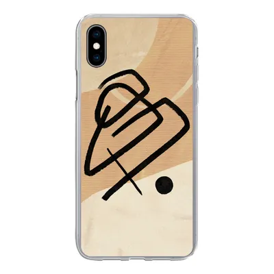 Produktbild von MuchoWow® Handyhülle Schutzhülle Hülle für iPhone Xs Schwarz - Design - Braun Silikon Softcase Handy Hülle - Handytasche