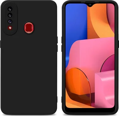 Produktbild von Cadorabo Hülle für Samsung Galaxy A20s Schutz Hülle in Schwarz TPU Silikon Etui Case Handyhülle