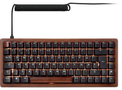 Obrázok produktu pre Sharkoon 100068081, 75%, Kábel, USB, QWERTZ, RGB LED, Čierna, Drevo