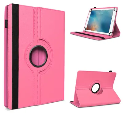 Produktbild von Tablet Hülle für Doogee U9 U10 U11 /Pro Tasche Schutzhülle Case 360 Grad DrehbarFarbe 360 Uni:Pink