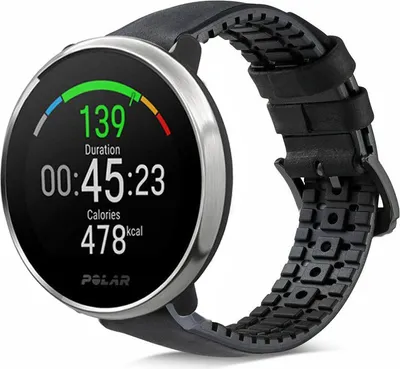 Produktbild von Strap-it Polar Ignite Silikon-/Lederarmband (Schwarz)