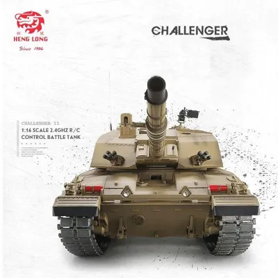 Zdjęcie produktu dla Czołg RC "British Challenger 2" Heng Long 1:16 z RS + stalową skrzynią biegów -2.4Ghz -V7.0 -PRO