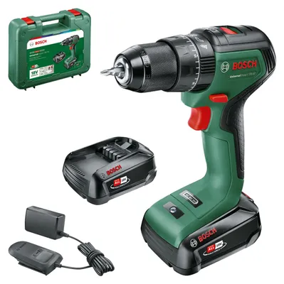 Image de Perceuse-visseuse sans fil Bosch UniversalImpact 18V60 (+2 batteries 2,0 Ah) + chargeur AL 18V-20 - 06039D7102