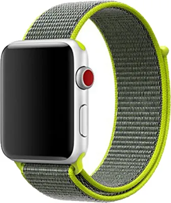 Produktbild von Armband für Apple Watch Series 8 7 6 5 4 3 2 1 SE - Nylon Band Ersatzarmband Sport Loop - Apfelgrün - 38mm 40mm 41mm