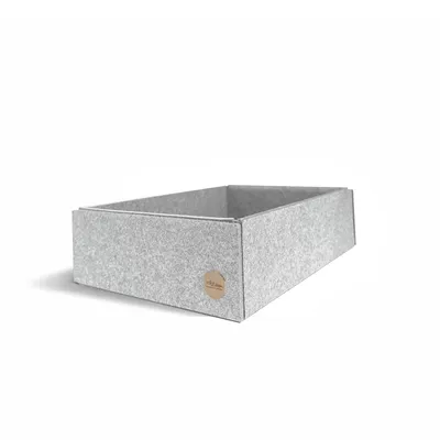 Produktbild von Aufbewahrungsbox CLEAN Filz 37 x 17 x 9 cm ohne Deckel in hellgrau meliert