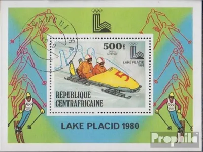 Produktbild von Briefmarken Zentralafrikanische Republik 1979 Mi Block68A (kompl.Ausg.) gestempelt Olympische Winterspiele 1980