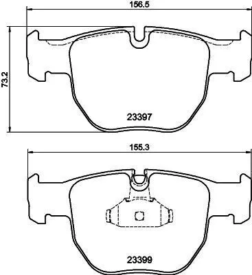 Produktbild von HELLA Bremsbeläge Satz Vorne Bremsklötze für LAND ROVER Range Rover III (L322) 8DB 355 009-301